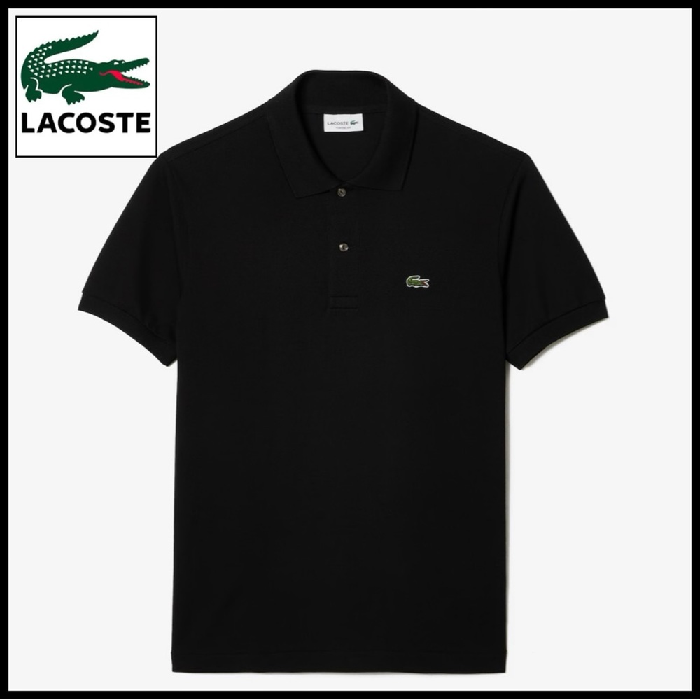 Lacoste Original Petit Pique Polo in Black. Size9/4XL.